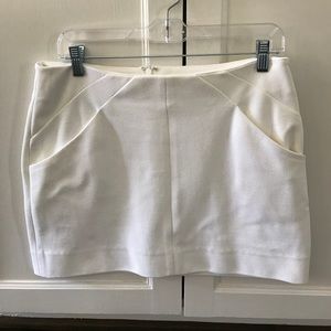 Diane Von Furstenberg White Skirt with Pockets