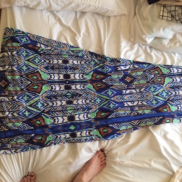 Blue maxi dress size Small - Picture 3 of 4