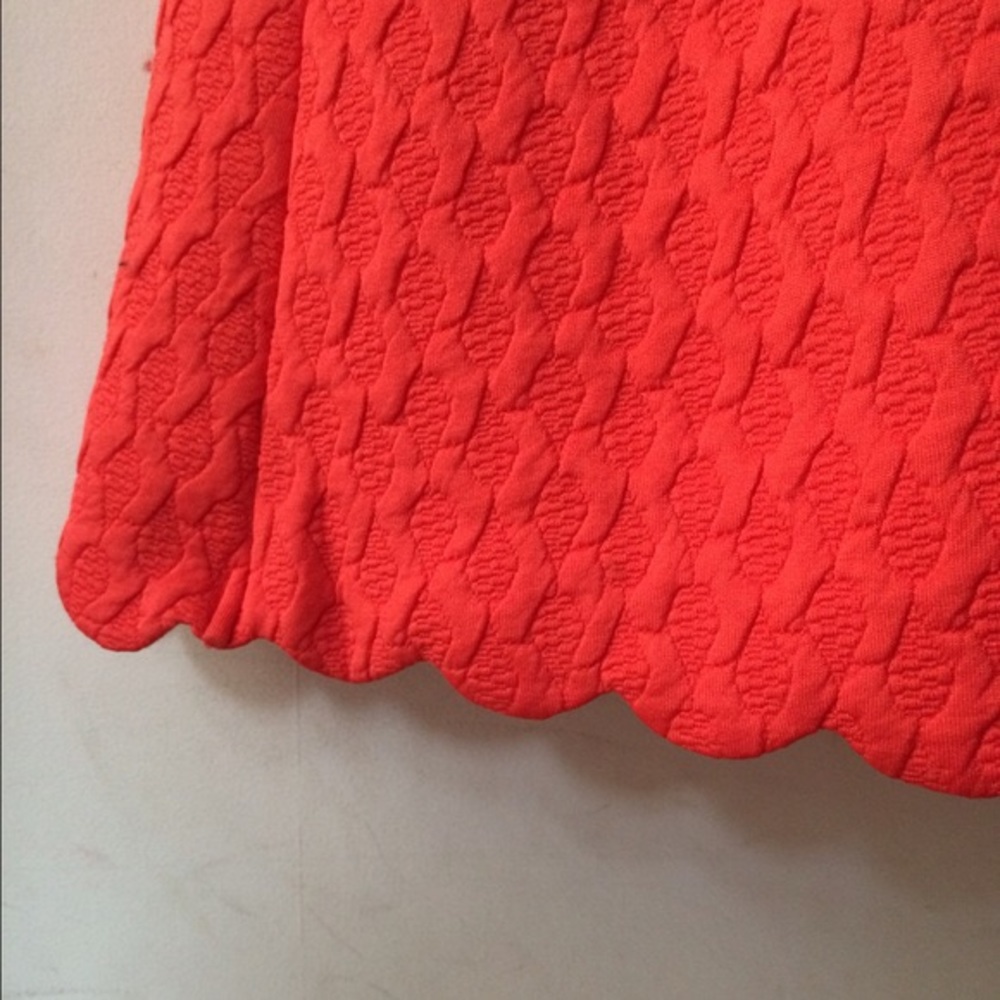 Anthropologie Maeve Caye Scalloped Dress In Coral - Picture 4 of 4