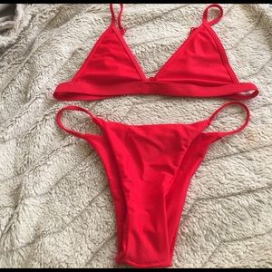 Hot red bikini