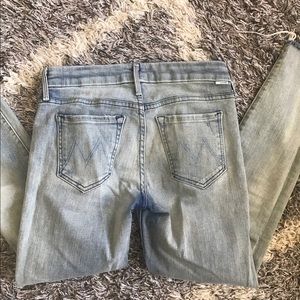 Mother looker frayed ankle denim