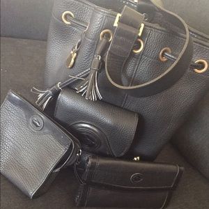 Vintage Dooney & Bourke black leather set