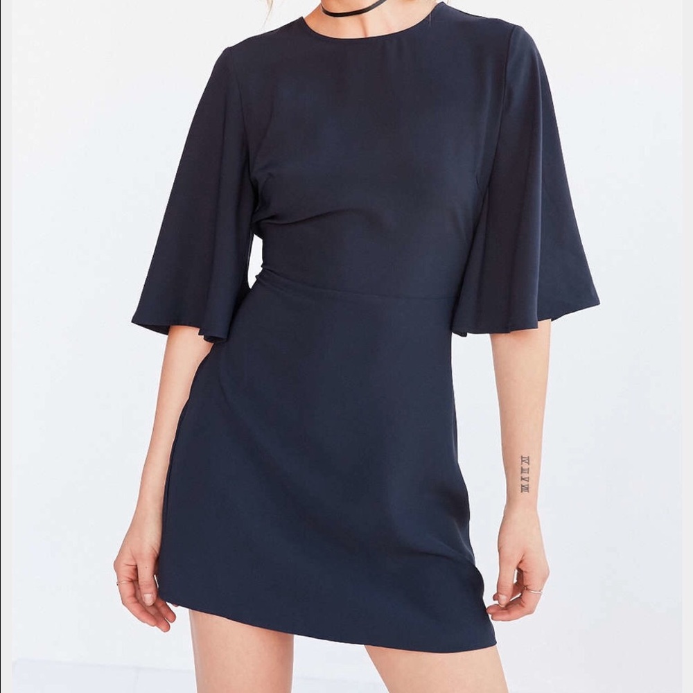 NWT Silence + Noise backless black dress