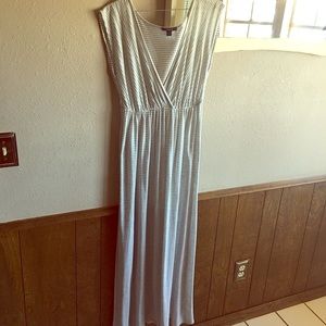 Grey and white striped maxi dress!