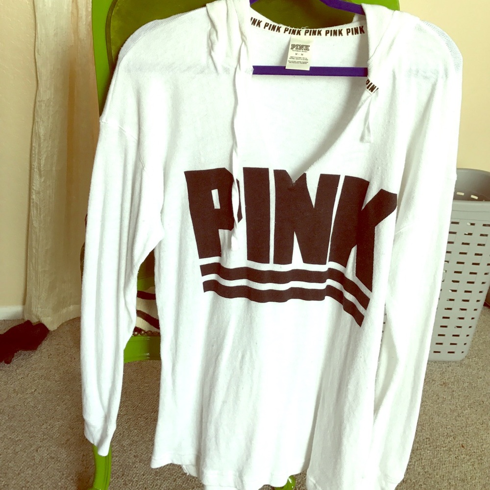 Pink sweatshirt with hood