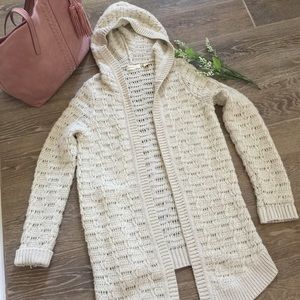 Anthropologie Hooded Cardigan by Sleeping On Snow