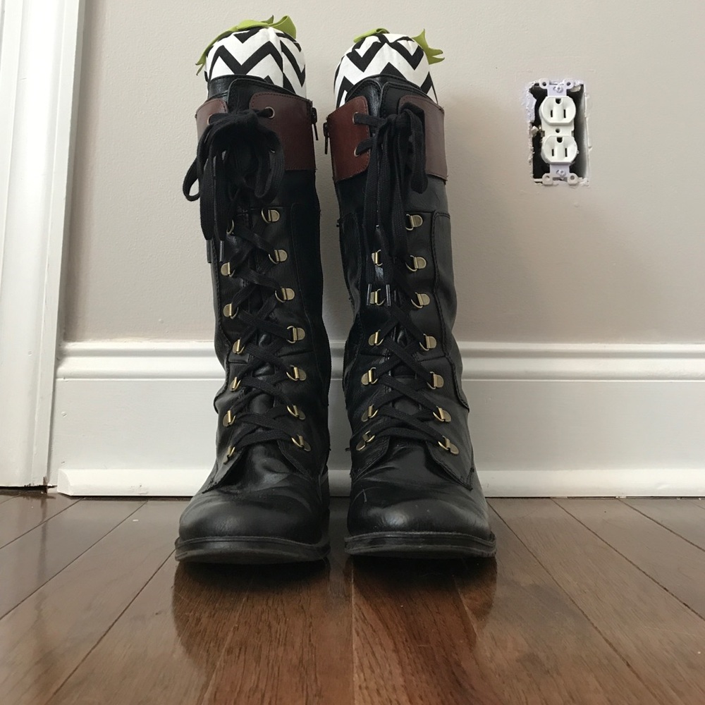 Tall combat boots