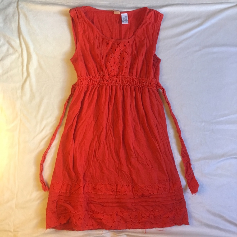 Orange Billabong Dress with Lacey Chest, Large