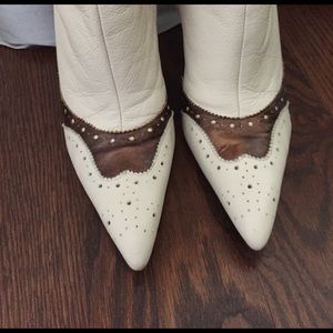 BCBG Girls cream and brown metallic boots!