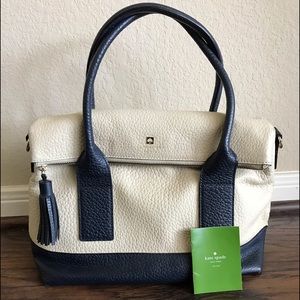 Navy and tan Kate Spade purse