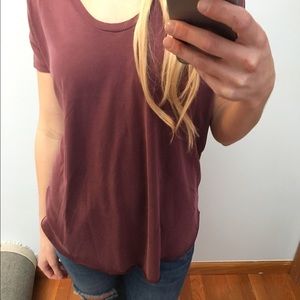 AEO soft & sexy maroon t-shirt