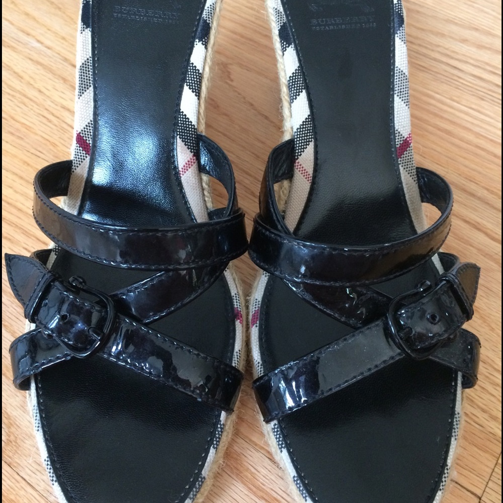 Burberry rope wedge sandals