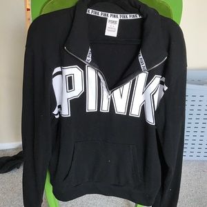 Black vs pink sweatshirt