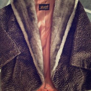 Vintage faux fur swing coat