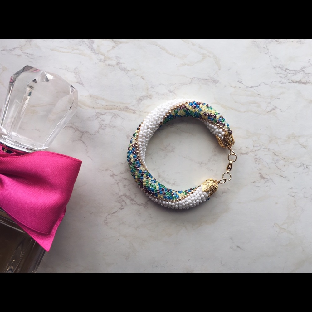 Hand beaded bracelet
