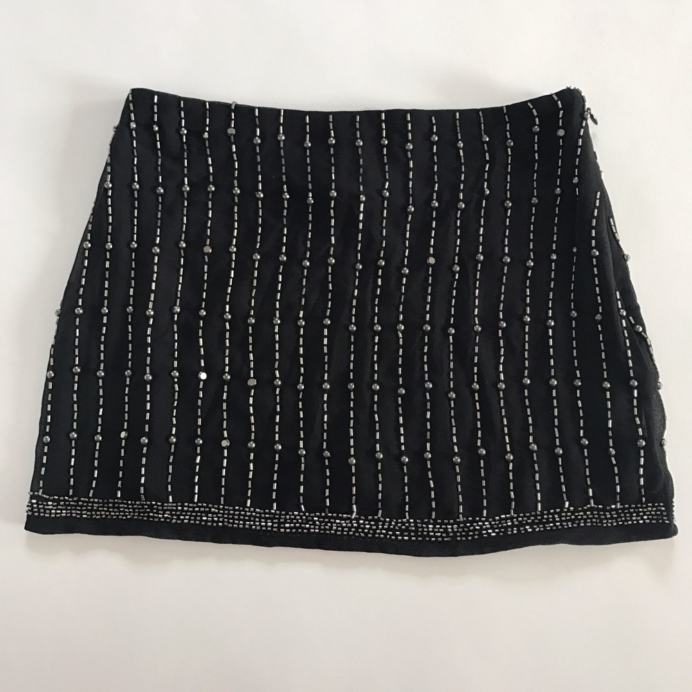 F21 BEADED MINI SKIRT