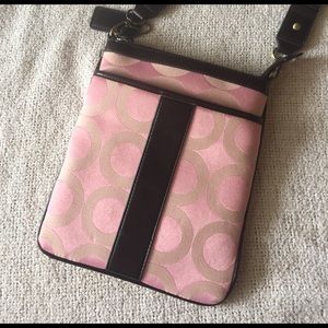 Small Pink/brown Crossbody Purse