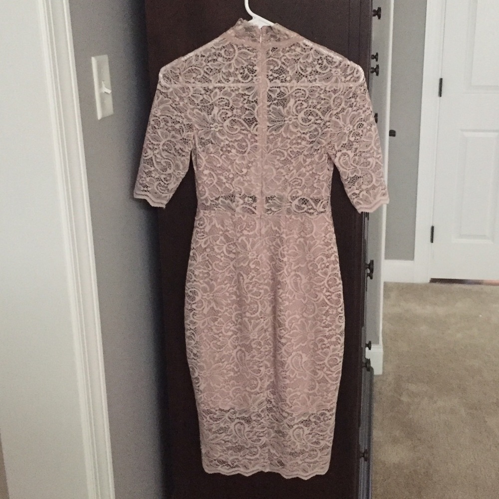 Express nude/light pink lace dress