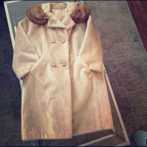 Vintage faux fur long coat