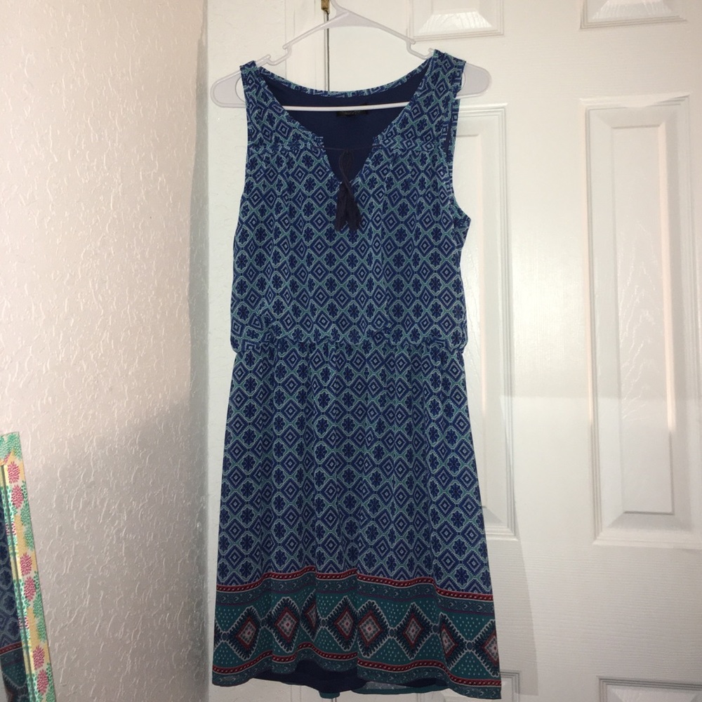 Beautiful blue floral print dress