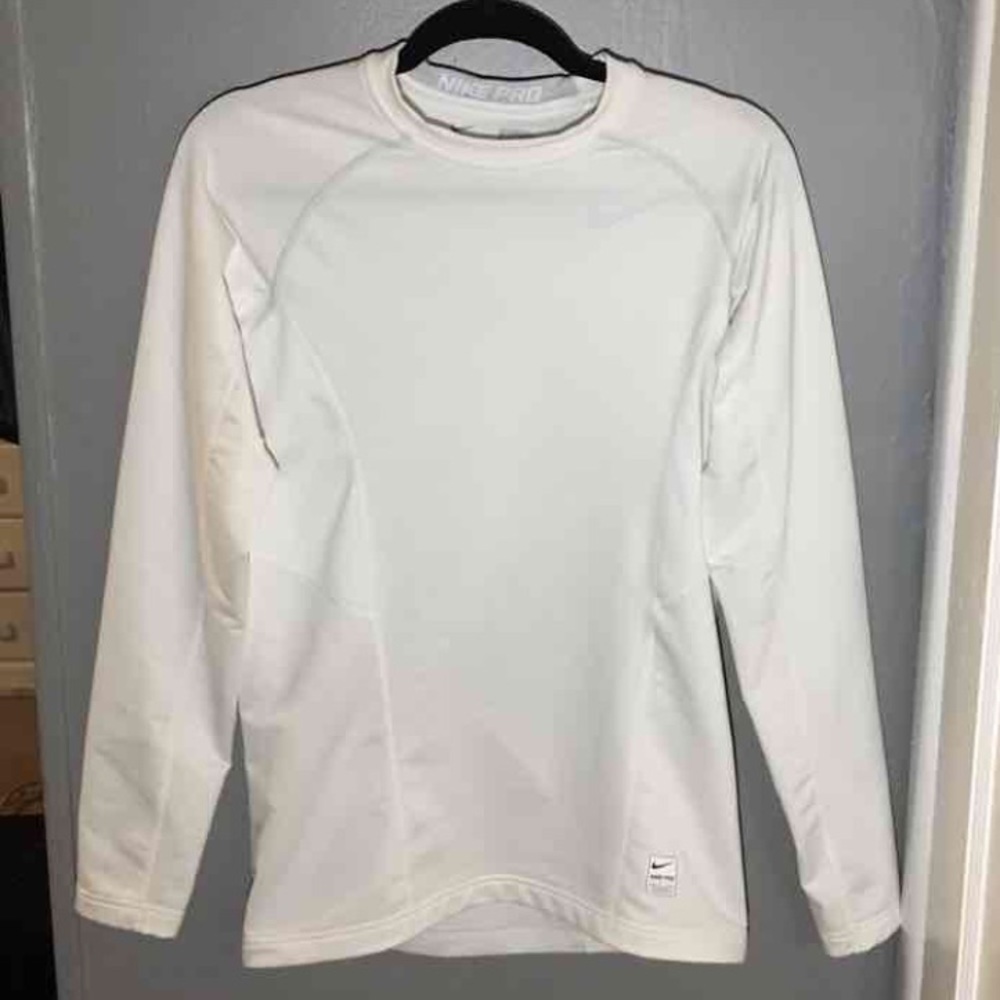 🏃Nike Pro Fit DriFit long sleeve mens white small