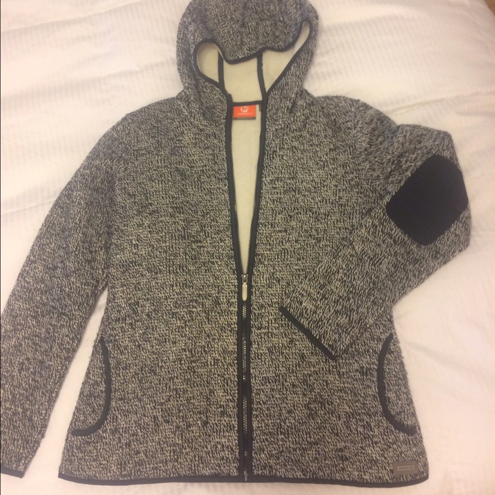 Merrell women's black & white zipup hoodie