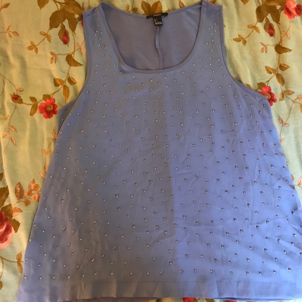 Blue/purple sleeveless top