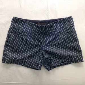 Outback Red navy blue and white polka dot shorts