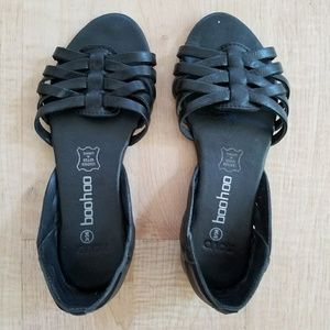 Boohoo open toe flats