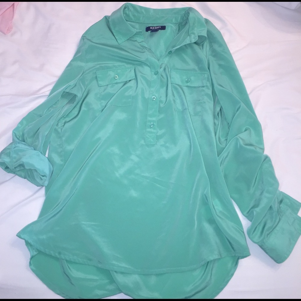 Green Old Navy 1/4 Button Down