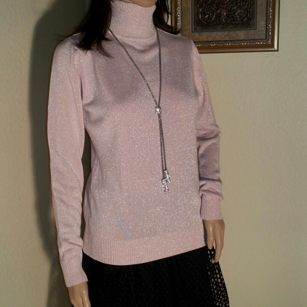 Stunning! Light pink /Silver Sweater