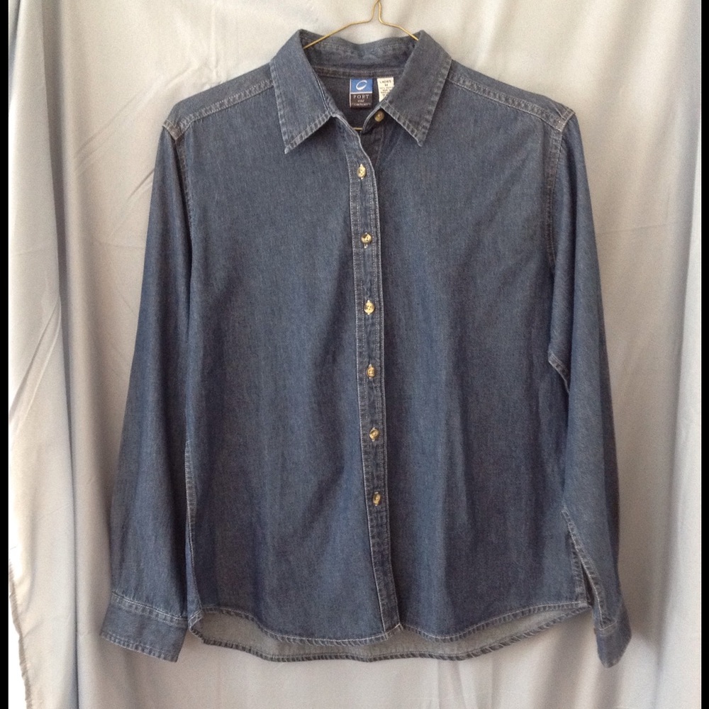 Vintage PORT & COMPANY denim work shirt.