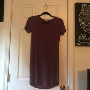 Burgundy T-shirt Dress