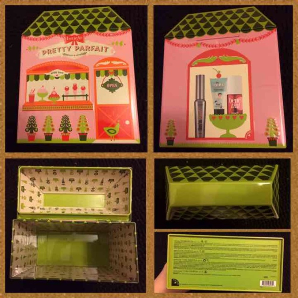 LE Collectible Benefit Cosmetics makeup tin--mint!
