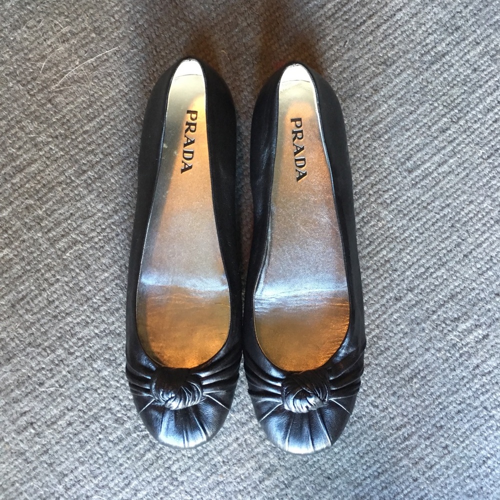 Prada Black Flats
