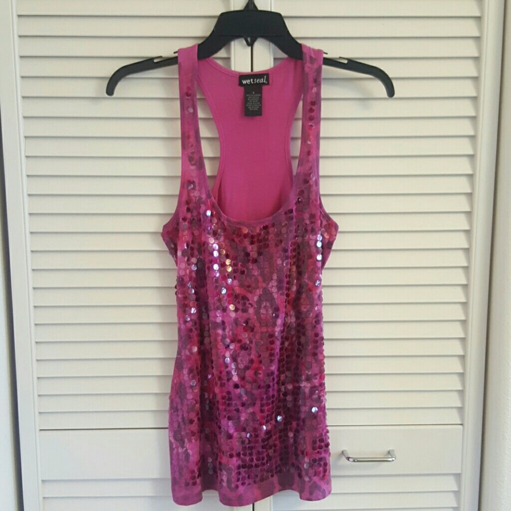 Sequined front tank
