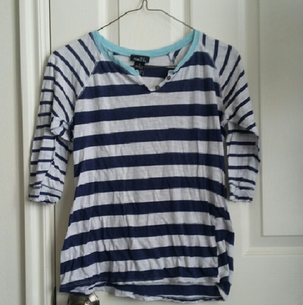Blue and white stripped shirt