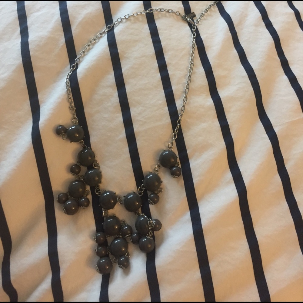 Grey bubble necklace.