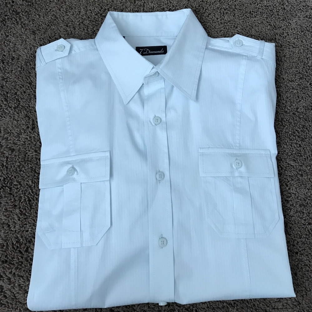 MENS 7 Diamonds Button Down Shirt