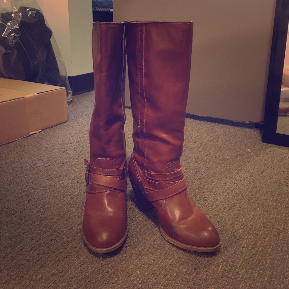 Tall brown boots