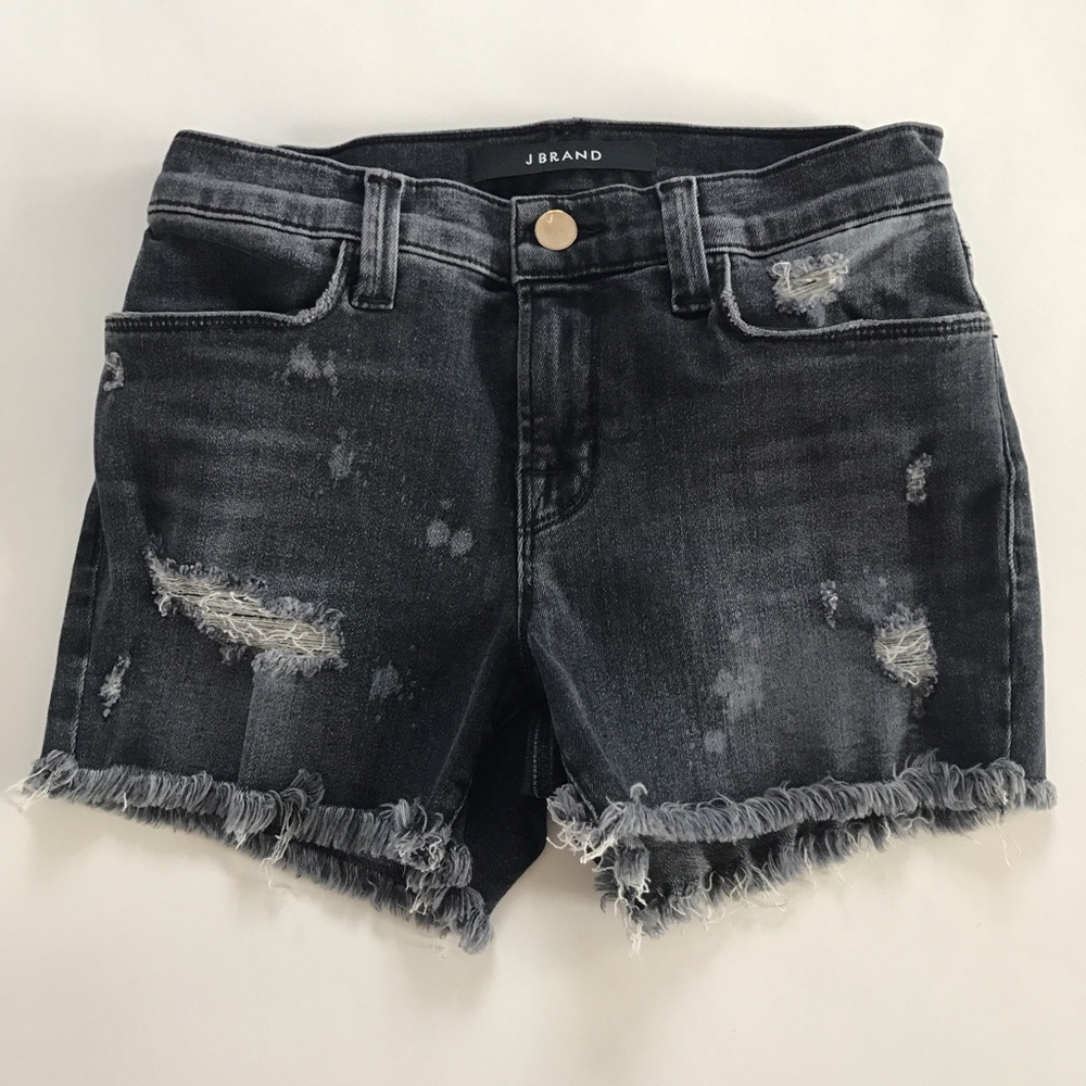 J BRAND DARK GREY SHORT SHORTS