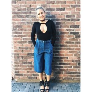 Jean culottes shorts!