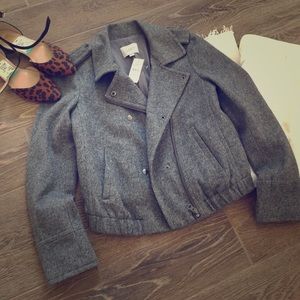 LOFT Grey Moto Jacket