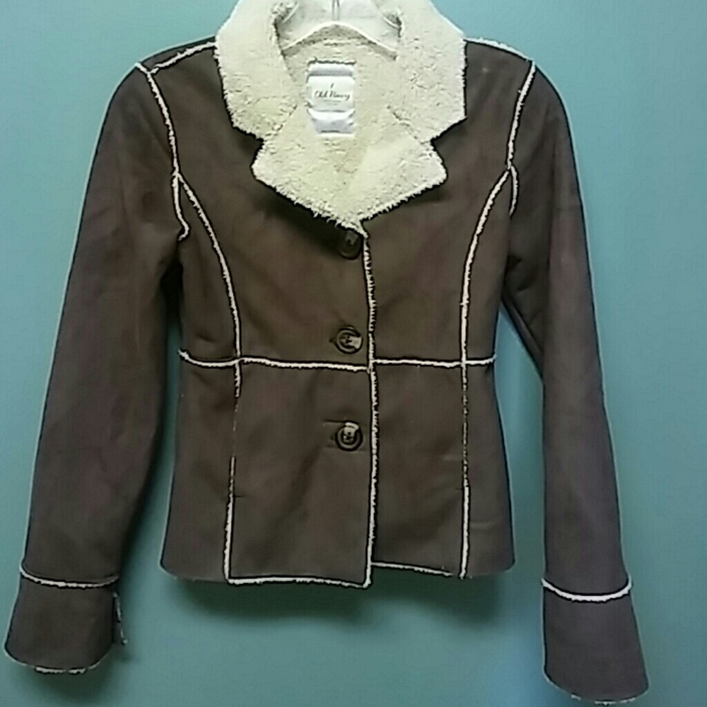 Relaxed Sherpa-lined Girls coat