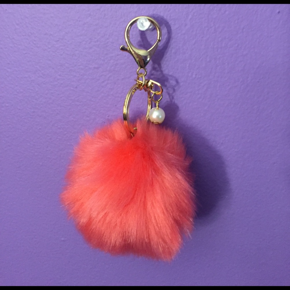 Pom Pom poof bag charm