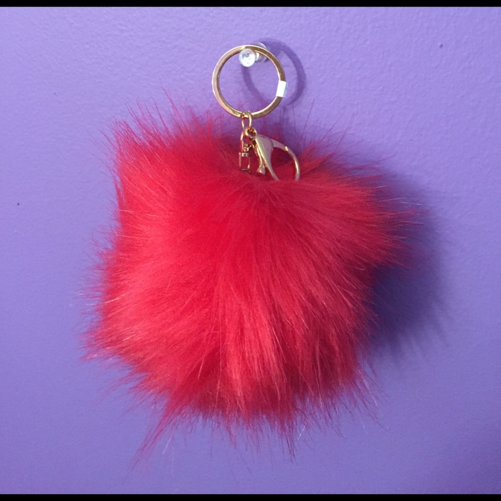 Pom Pom poof bag charm