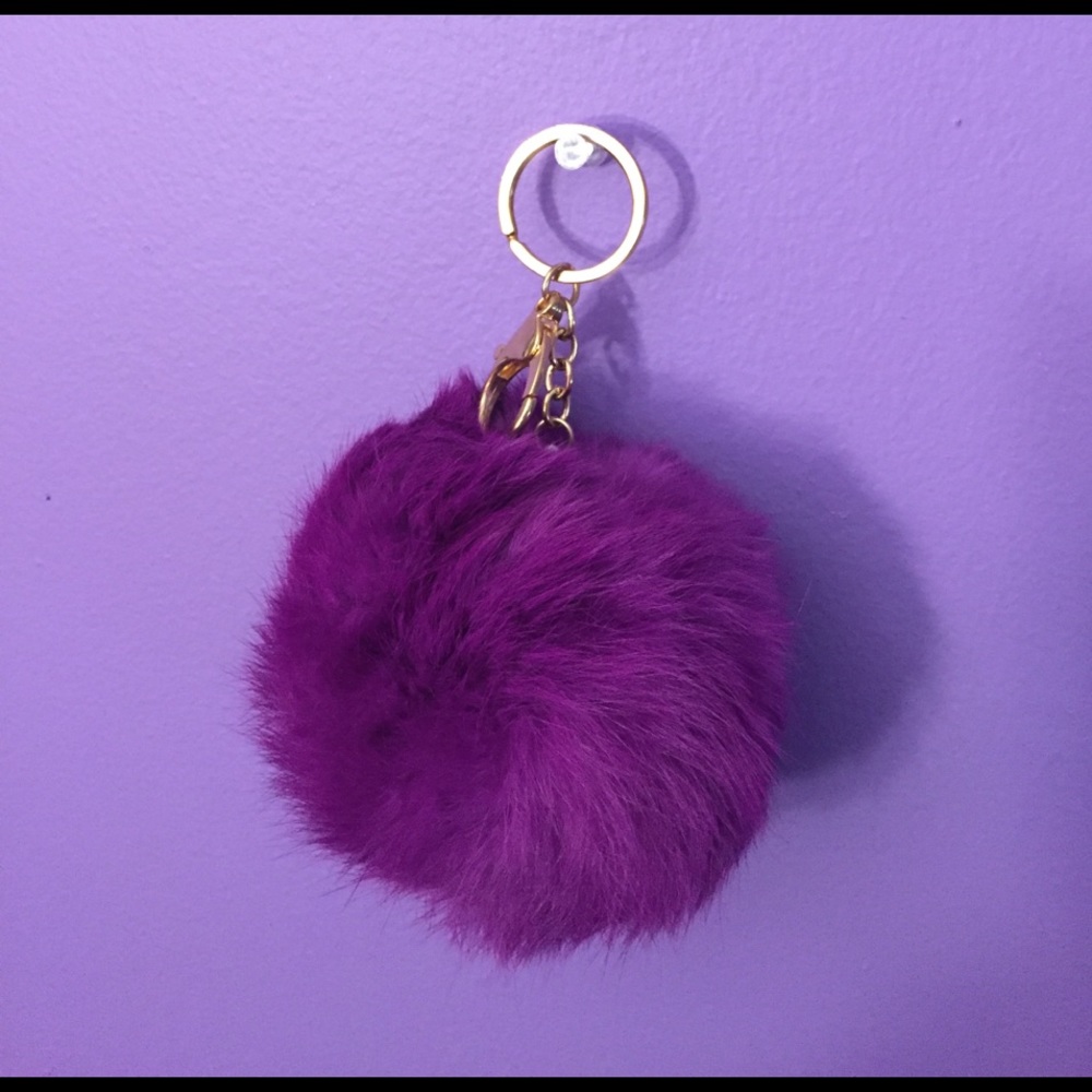 Pom Pom poof bag charm