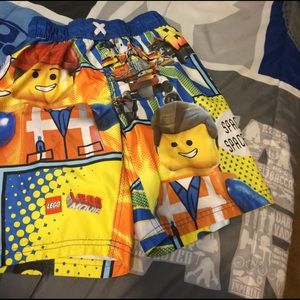Lego movie swim trunks