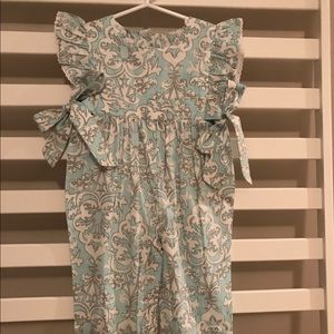 Shrimp and grits kids romper