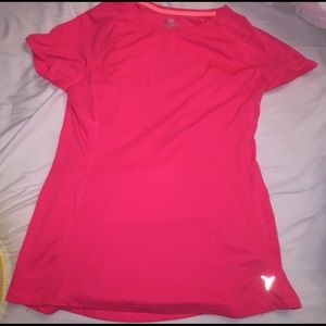 Hot pink semi fitted athletic tee